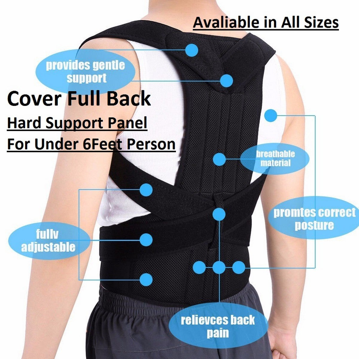Adjustable Posture Corrector Back Support Belt